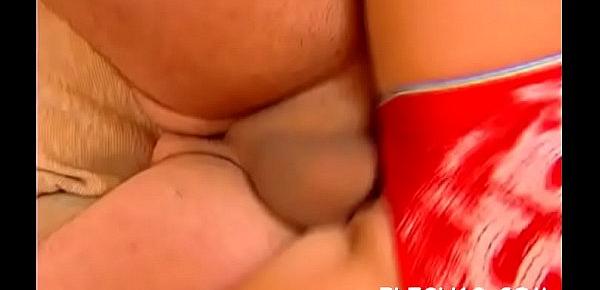  Mature dude uses dick to deep penetrate much younger doll